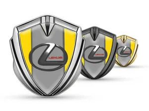 Lexus Car Logo Badges Pro Style Stainless Steel Edge